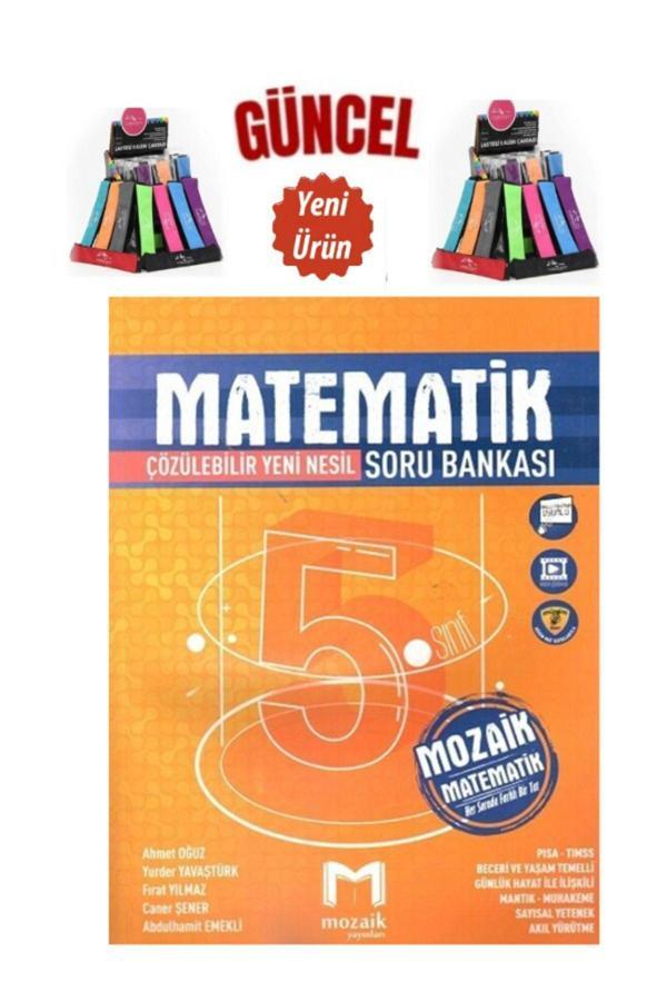 Mozaik 5.Sınıf Çözülebilir Yeni Nesil Matematik Soru Bankası+Cambridge Kalemlik - Mozaik Yayınları - Image 1