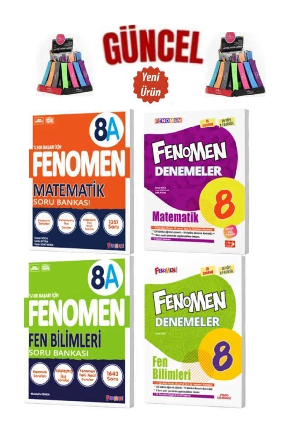 Güncel 8.Sınıf Matematik A-Fen A(Kolay)Soru Bankası-Matemetik-Fen Deneme Seti+Kalemlik - Fenomen Yayıncılık - Image 1