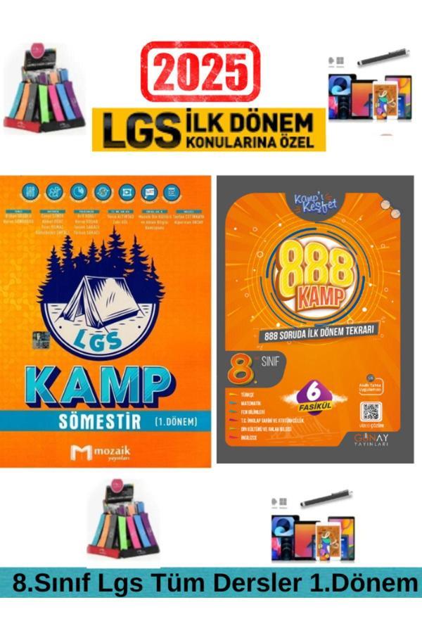 Mozaik 8.Sınıf Lgs 1.Dönem Tüm Dersler Soru Bankası+Günay Lgs 1.Dönem 888 Soru Kamp Kitabı+Kalemlik - Mozaik Yayınları - Image 1
