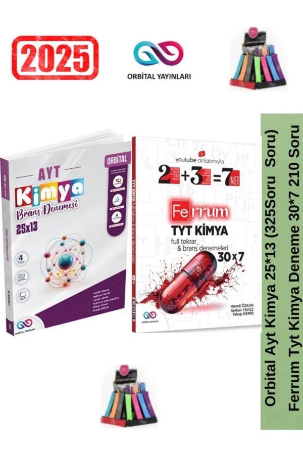 2025 Ayt Kimya 25x13 Branş Deneme+Ferrum Tyt 30x7 Branş Deneme Seti+Kalemlik - Orbital yayınları - Image 1