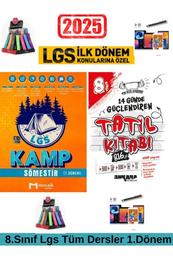 Mozaik 8.Sınıf Lgs 1.Dönem Tüm Dersler Soru Bankası+Ankara 8.Sınıf 14 Günde Güçlendiren Kamp Kitabı - Mozaik Yayınları - Image 1