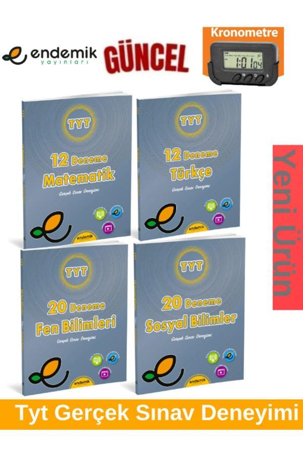 Endemik Yayınları 2025 Tyt Matematik12-Türkçe12-Fen20-Sosyal20 Branş Deneme Seti+Kronometre - Endemik Yayınları - Image 1