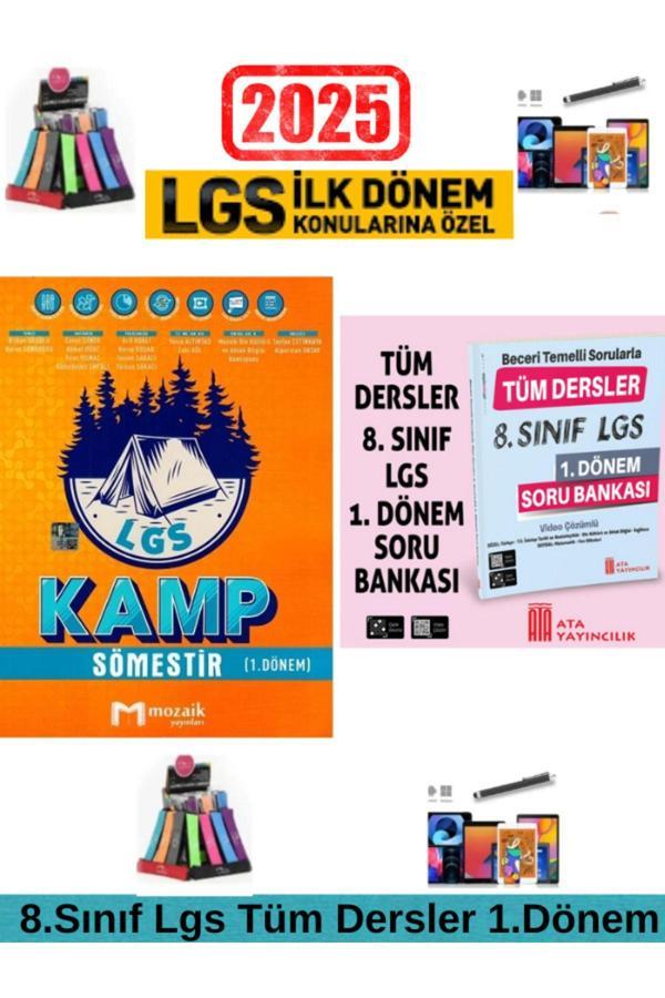 Mozaik 8.Sınıf Lgs 1.Dönem Tüm Dersler Soru Bankası+Ata 8.Sınıf LGS 1.Dönem Soru Bankası+Kalemlik - Mozaik Yayınları - Image 1