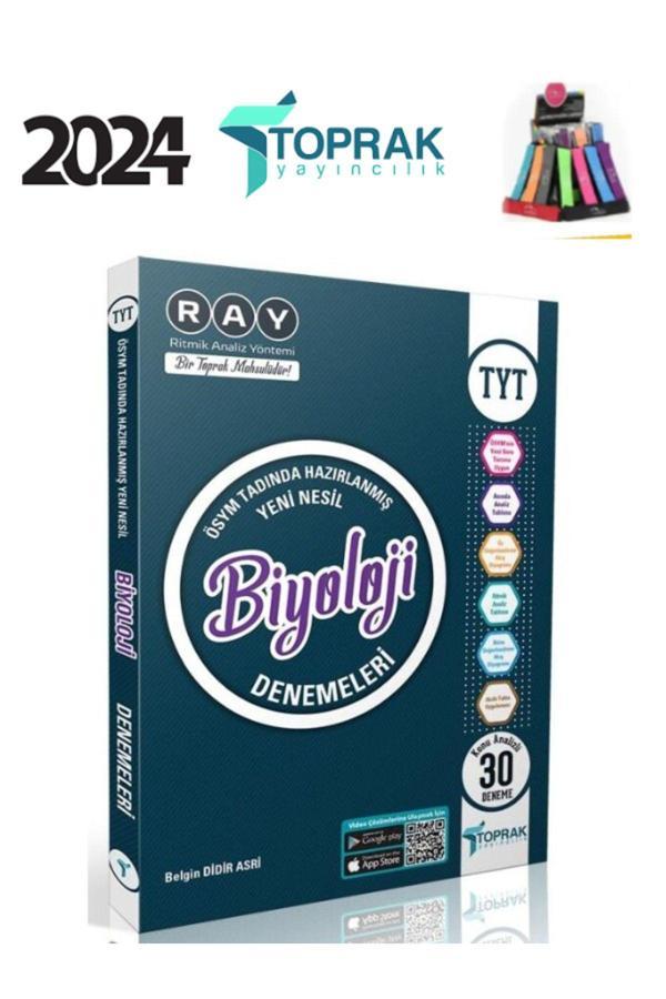 Toprak Yayıncılık Yeni Nesil 2024 Tyt Biyoloji30 Adet Video Çözümlü Deneme+Kalemlik - Toprak Yayınları - Image 1