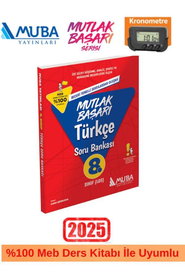 8.Sınıf 2025 Lgs Mutlak Başarı Türkçe Soru Bankası Seti+Kronometre - Muba Yayınları - Image 1