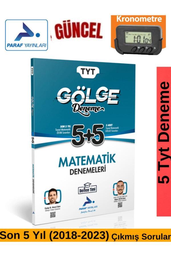 Paraf Yayınları Güncel Tyt Matematik 5+5 (5Deneme+5ÇıkmışSoru)+Kronometre - Paraf Yayınları - Image 1