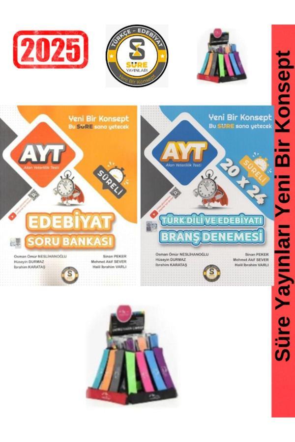 Süre Yayınları 2025 Ayt Edebiyat Soru Bankası-Ayt Edebiyat Süreli 20x24 Branş Deneme Seti+Kalemlik - Süre Yayınları - Image 1