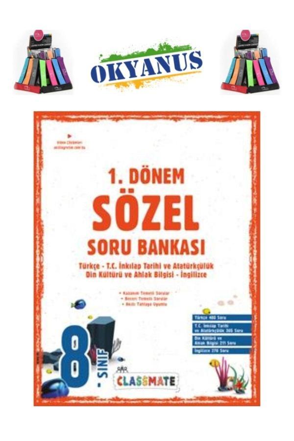 Güncel 8.Sınıf Lgs Hazırlık Classmate 1.Dönem Sözel Soru Bankası+Kalemlik - Okyanus Yayıncılık - Image 1