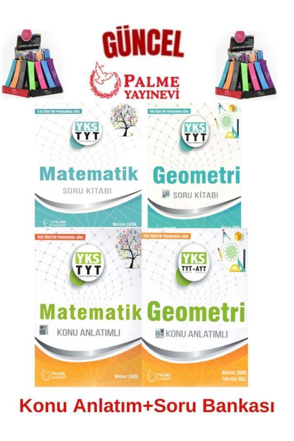Güncel Tyt Matematik-Geometri Konu Anlatımı+ Soru Bankası Seti+Kalemlik - Palme Yayınları - Image 1
