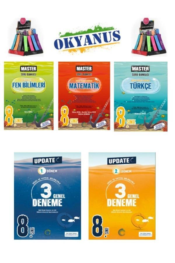 Güncel 8.Sınıf Lgs Master Türkçe-Matematik-Fen Soru Bankası+Uptade 1-2.Dönem Deneme+Kalemlik - Okyanus Yayıncılık - Image 1