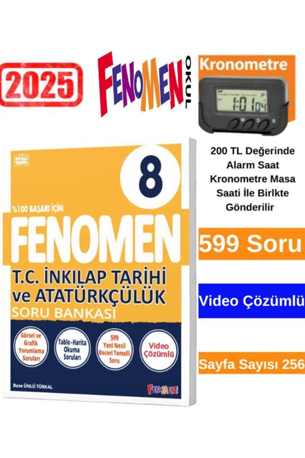2025 Kurmay 8.Sınıf Lgs T.C İnkılap Tarihi Atatürkçülük Soru Bankası+Kronometre - Fenomen Yayıncılık - Image 1