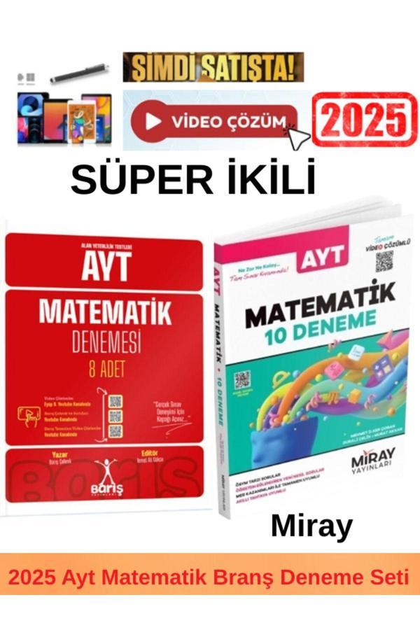 Barış 2025 Ayt Matematik 8 Deneme+Miray Ayt Matematik 10 Deneme+Kalem - Barış Çelenk - Image 1