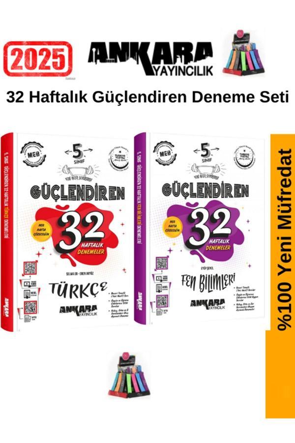 2025 5.Sınıf Güçlendiren Türkçe-Fen 32 Haftalık Deneme Seti+Kalemlik - Ankara Yayıncılık - Image 1