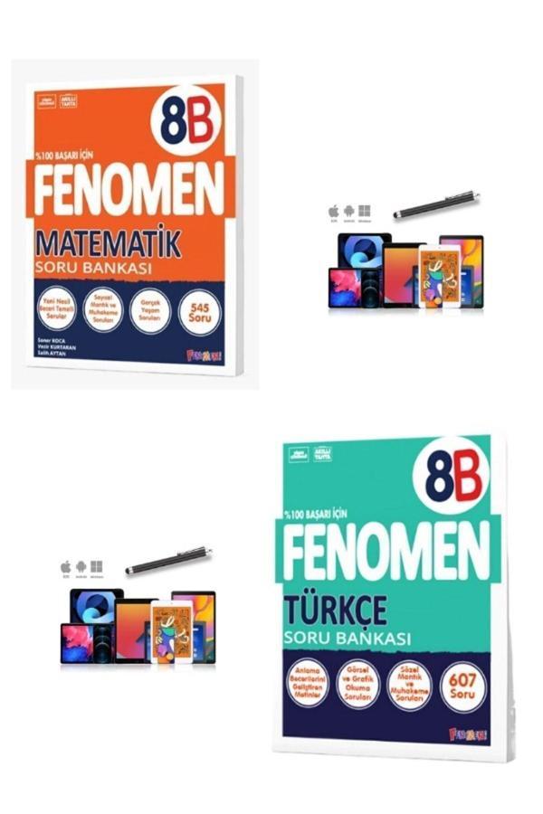 2025 8.sınıf Lgs Hazırlık Matematik8b-türkçe8b Soru Bankası Seti Kalem Kalemlik - Fenomen Yayıncılık - Image 1
