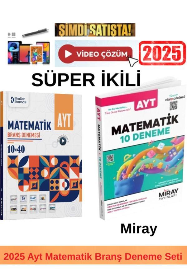 Krallar Ayt Matematik 10x40 Deneme+Miray Ayt Matematik 10 Deneme+Kalem - Image 1