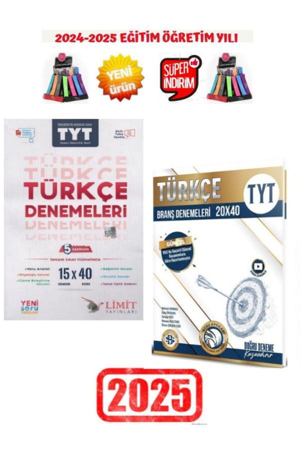 Limit 2025 Tyt Türkçe 15x40 Deneme+Sarmal Tyt Türkçe 20x40 Deneme Seti+Kalemlik - Limit Yayınları - Image 1