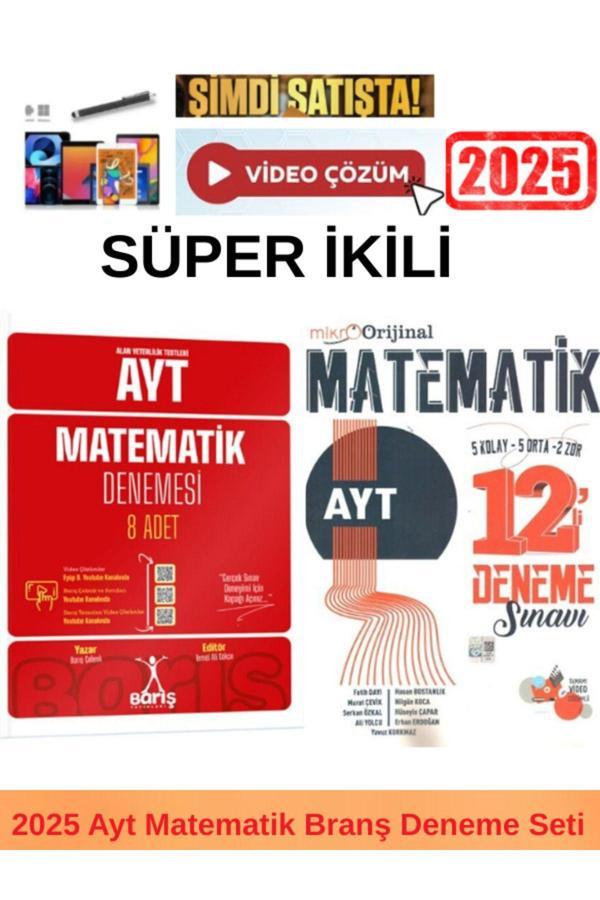 Barış 2025 Ayt Matematik 8 Deneme+Mikro Orijinal Ayt Matematik 12 Deneme+Kalem - Barış Çelenk - Image 1
