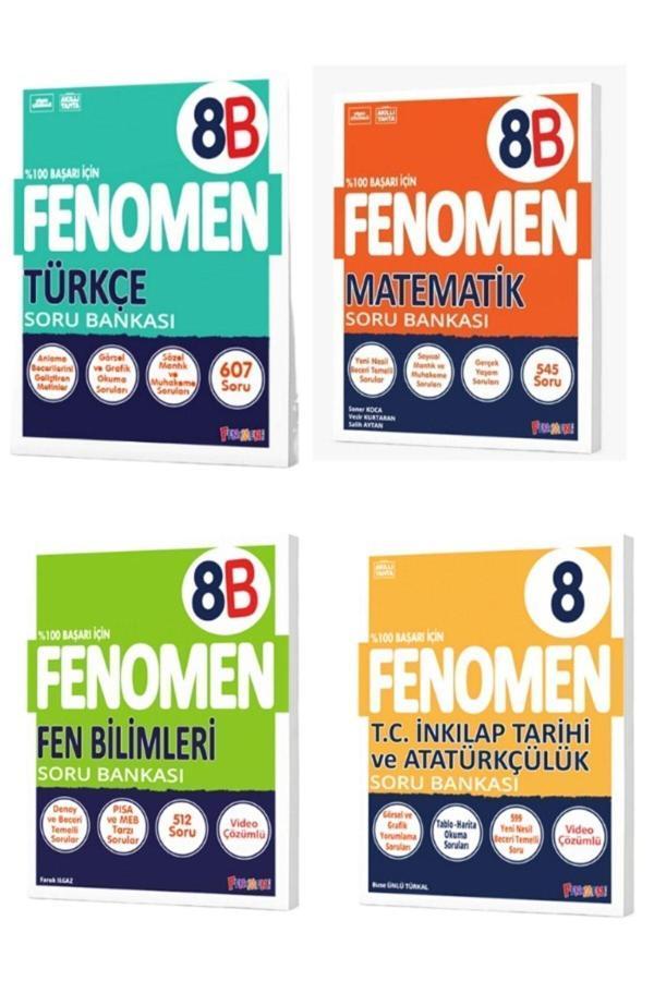 2025 Kurmay 8.sınıf Lgs Hazırlık Mat8b-türkçe8b-fen8b-ink.tarihi Soru Bankası Seti Kalem - Fenomen Yayıncılık - Image 1