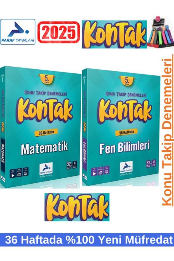 Paraf Yayınları 2025 Kontak 5.sınıf Matematik-fen Kontak Deneme Seti Kalemlik(36 HAFTA) - Paraf Yayınları - Image 1