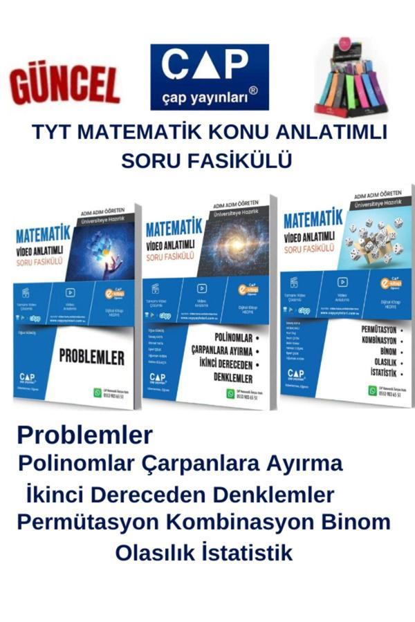Çap Tyt Mat. Problemler-Polinomlar 1-Per.Komb.Olasılık Konu Anlatımlı Soru Fasikül+Kalemlik - Çap Yayınları - Image 1