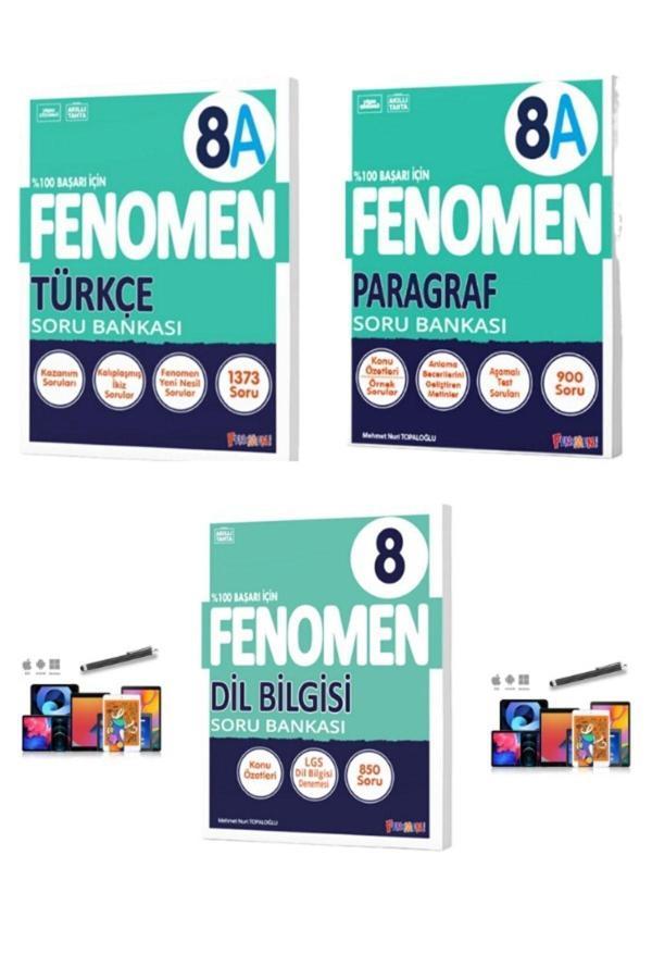 2025 Kurmay 8.sınıf Lgs Hazırlık Türkçe8a-paragraf8a-dilbilgisi Soru Bankası Seti Kalem - Fenomen Yayıncılık - Image 1