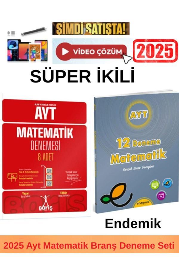 Barış 2025 Ayt Matematik 8 Deneme+Endemik Ayt Matematik 12 li Deneme+Kalem - Barış Çelenk - Image 1