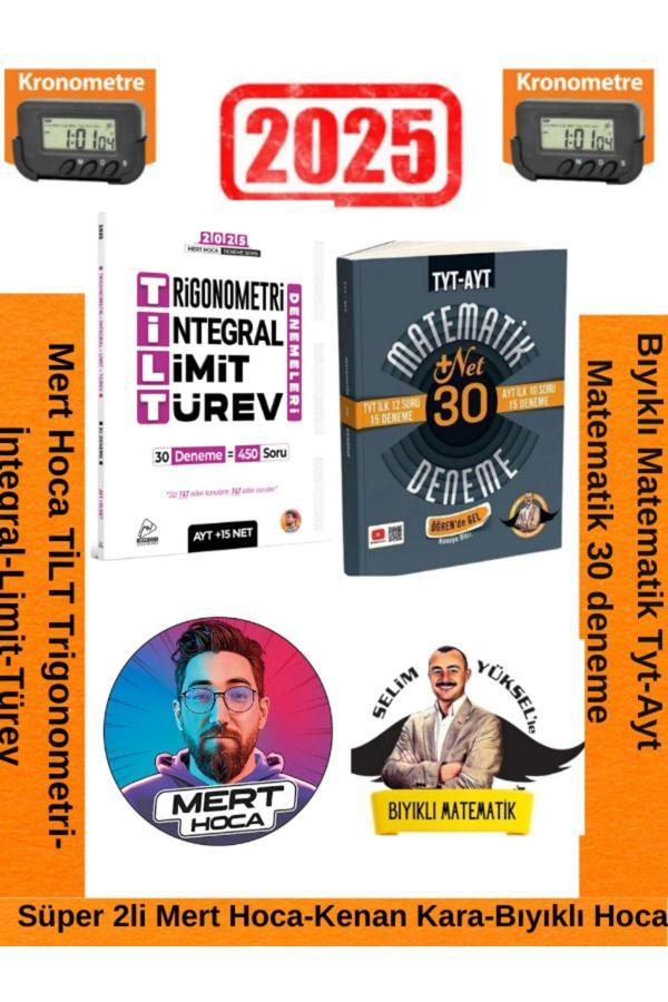 2025 AYT TİLT Denemeleri-Bıyıklı TYT İlk 12 - AYT İlk 10 Soru Matematik 30 Deneme+Kronometre - Mert Hoca Yayınları - Image 1