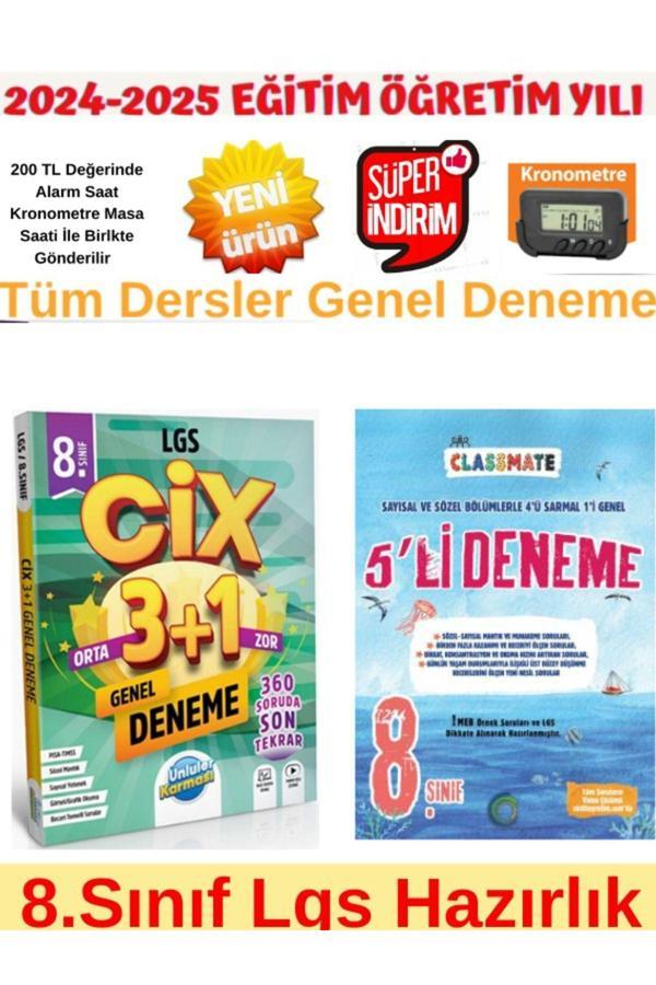 Ünlüler 8.Sınıf Cix 3+1 Lgs Tüm Ders 3+1 Deneme+Okyanus Clas 8.Sınıf Lgs Tüm Dersler 5Li Deneme - Ünlüler Karması - Image 1