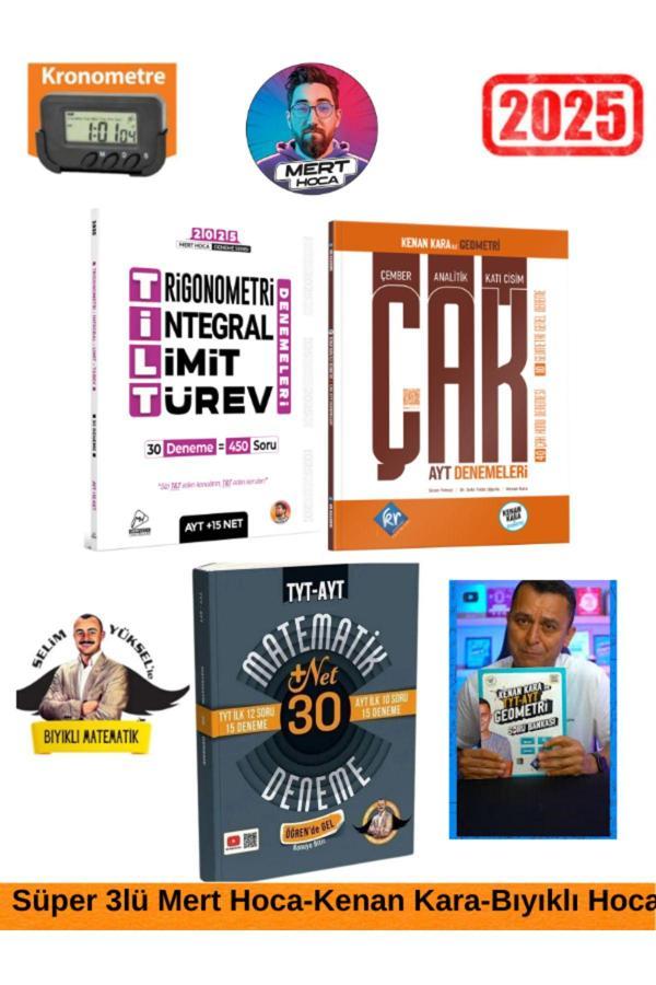 2025 AYT TİLT Denemeleri-Kenan Kara Çak-Bıyıklı TYT İlk 12 - AYT İlk 10 Soru Matematik 30 Deneme - Mert Hoca Yayınları - Image 1