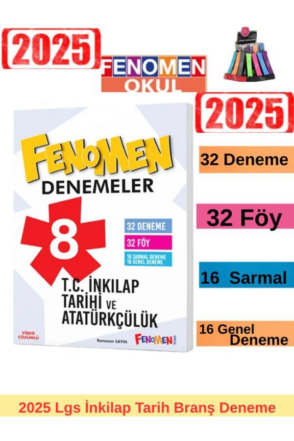 2025 8.Sınıf Lgs Hazırlık İnkilap Tarihi 32 Deneme+Lastikli Kalemlik (Yeni Ürün) - Fenomen Yayıncılık - Image 1