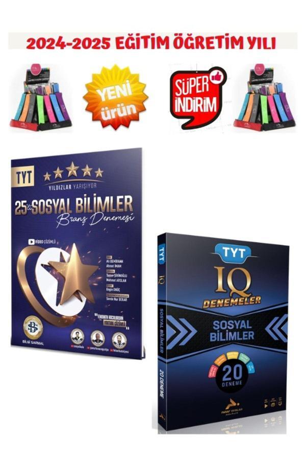 Yıldızlar Yarışıyor Tyt 2025 Sosyal 25 Deneme+Paraf IQ Tyt Sosyal 20 Deneme+Kalemlik - Bilgi Sarmal Yayınları - Image 1