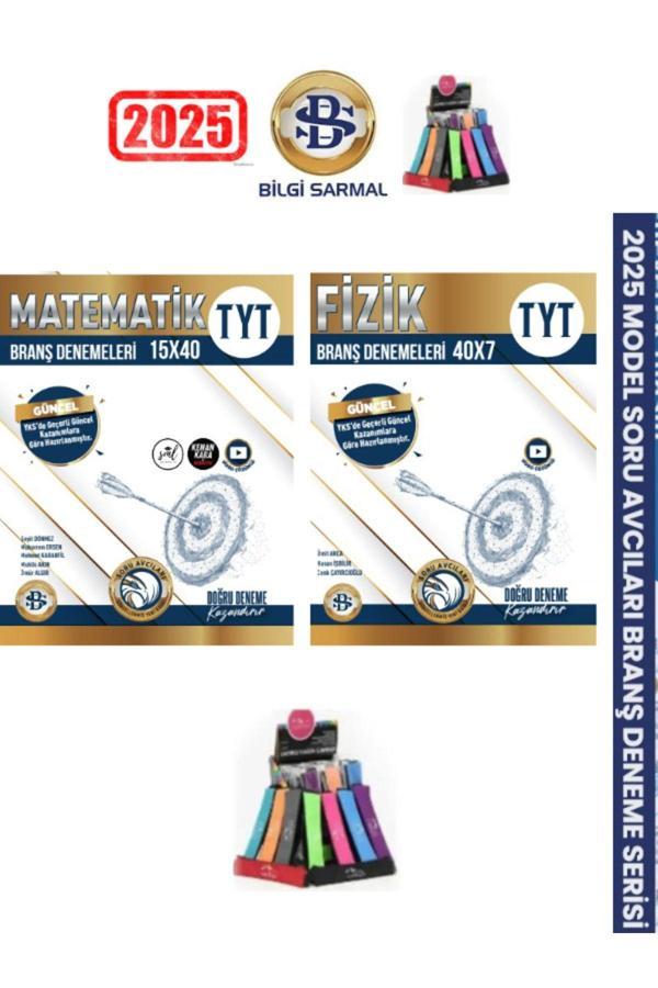 2024-2025 Tyt Matematik-Fizik (15x40)(40x7)880 Soru Soru Avcısı Branş Deneme Seti+Kalemlik - Bilgi Sarmal Yayınları - Image 1