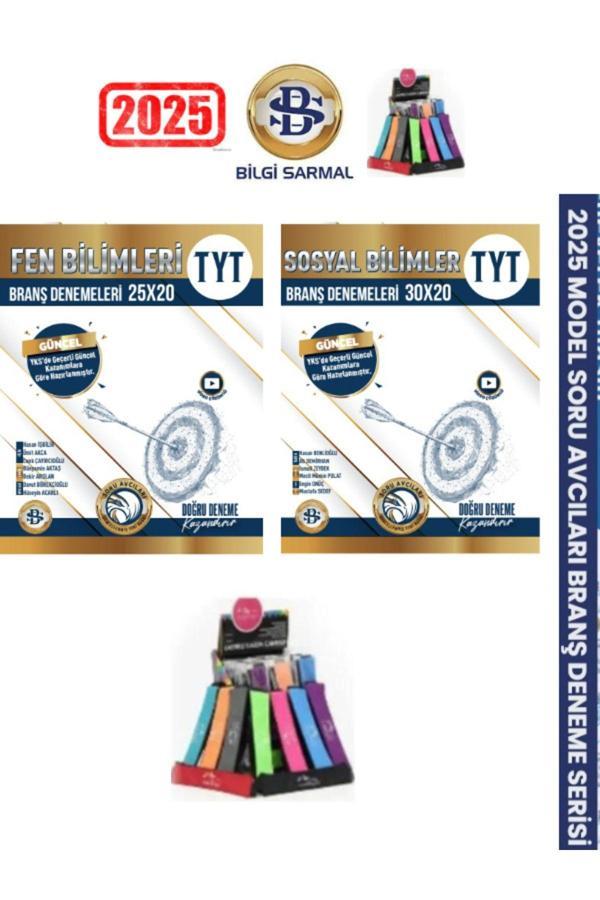 2024-2025 Tyt Fen-Sosyal Bilimleri(25x20)(30x20)1100 Soru Soru Avcısı Branş Deneme Seti+Kalemlik - Bilgi Sarmal Yayınları - Image 1
