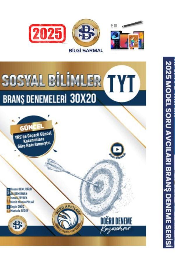 2024-2025 Tyt Sosyal Bilimler 30x20 (600 Soru) Soru Avcısı Branş Denemesi+Android Kalem - Bilgi Sarmal Yayınları - Image 1