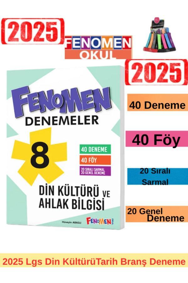 2025 8.Sınıf Lgs Hazırlık Din Kültürü 40 Deneme+Lastikli Kalemlik (Yeni Ürün) - Fenomen Yayıncılık - Image 1