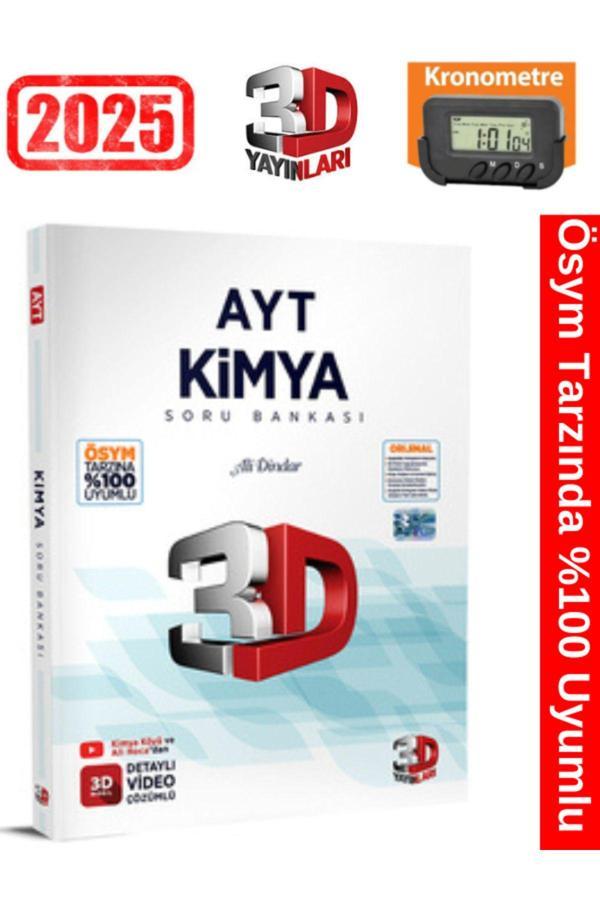 3D Yayınları 2025 Ayt Kimya Video Çözümlü Soru Bankası+Kronometre - 3D Yayınları - Image 1