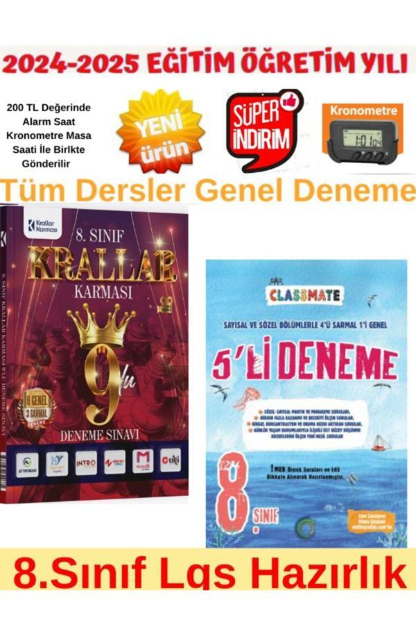 Krallar Karması 8.Sınıf Lgs Genel 9 lu Deneme+Okyanus 8.Sınıf Lgs Tüm Dersler 5Li Deneme+Kronometre - Bilgi Sarmal Yayınları - Image 1
