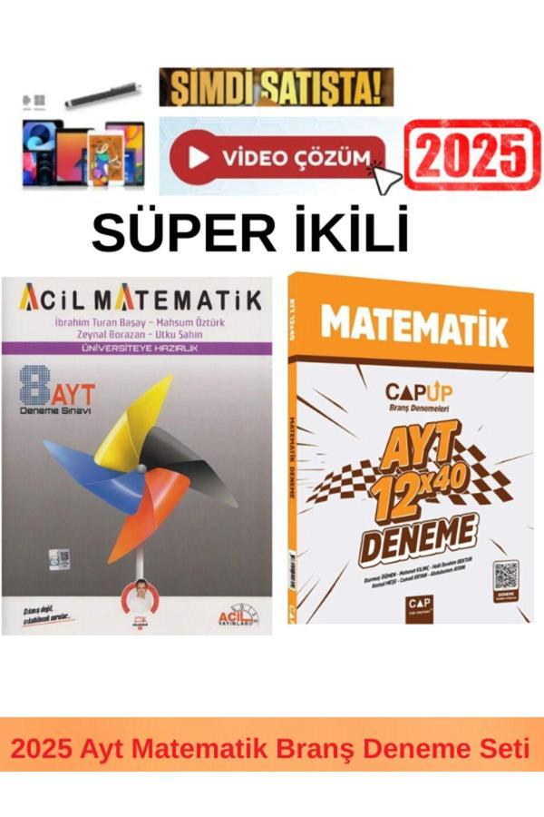 2025 Ayt Matematik 8 Deneme+Çap 2025 Ayt Matematik 8 Deneme+Kalem - Acil Yayınları - Image 1