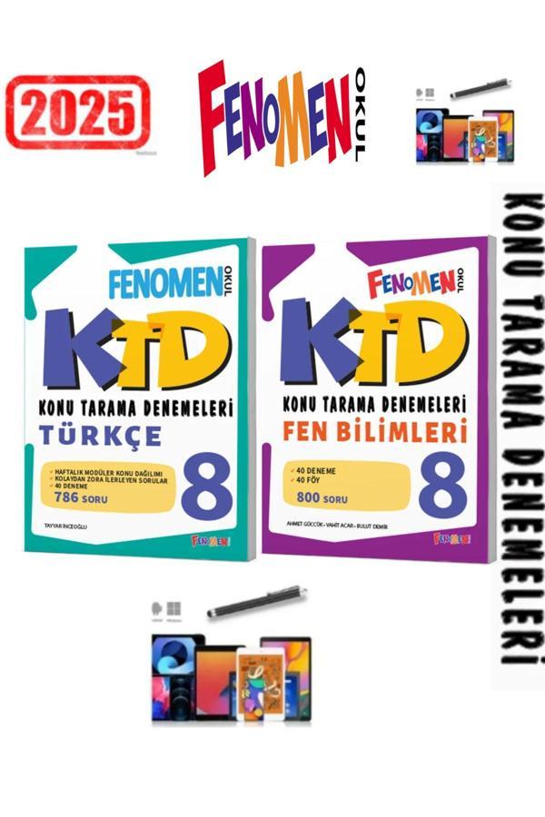 2025 8.Sınıf Lgs KTD Türkçe-Fen Konu Tarama Denemeleri+Android Kalem - Fenomen Yayıncılık - Image 1