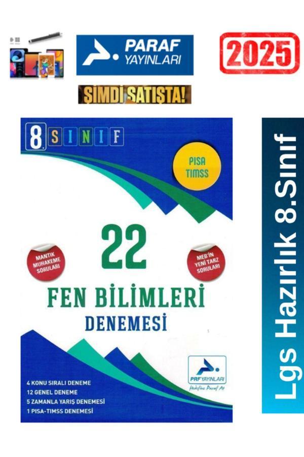 Paraf Yayınları 8.Sınıf Lgs Hazırlık Fen Bilimleri 22 li Branş Deneme+Android Kalem - Kafa Dengi - Image 1