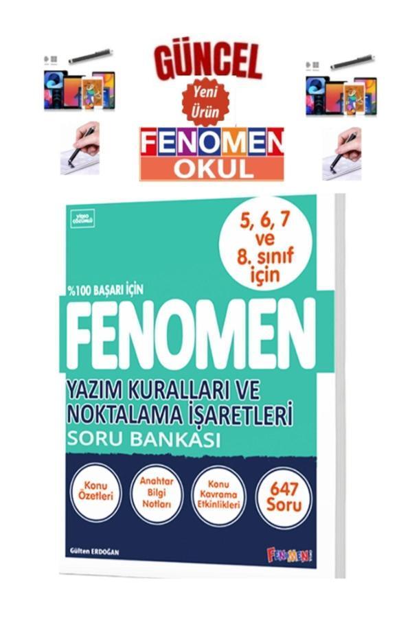 GÜNCEL 8.SINIF LGS HAZIRLIK YAZIM KURALLARI VE NOKTALAMA İŞARETLERİ SORU BANKASI+KALEM - Fenomen Yayıncılık - Image 1
