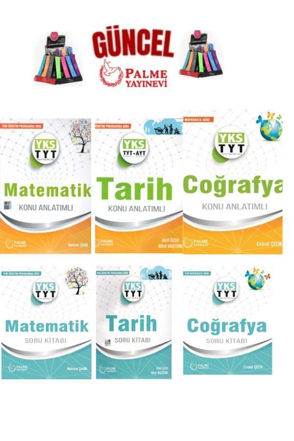 Güncel Tyt Matematik-TytAyt Tarih-Coğrafya Yeni Müfredat Konu Anlatım+Soru Bankası Seti+Kalemlik - Palme Yayınları - Image 1