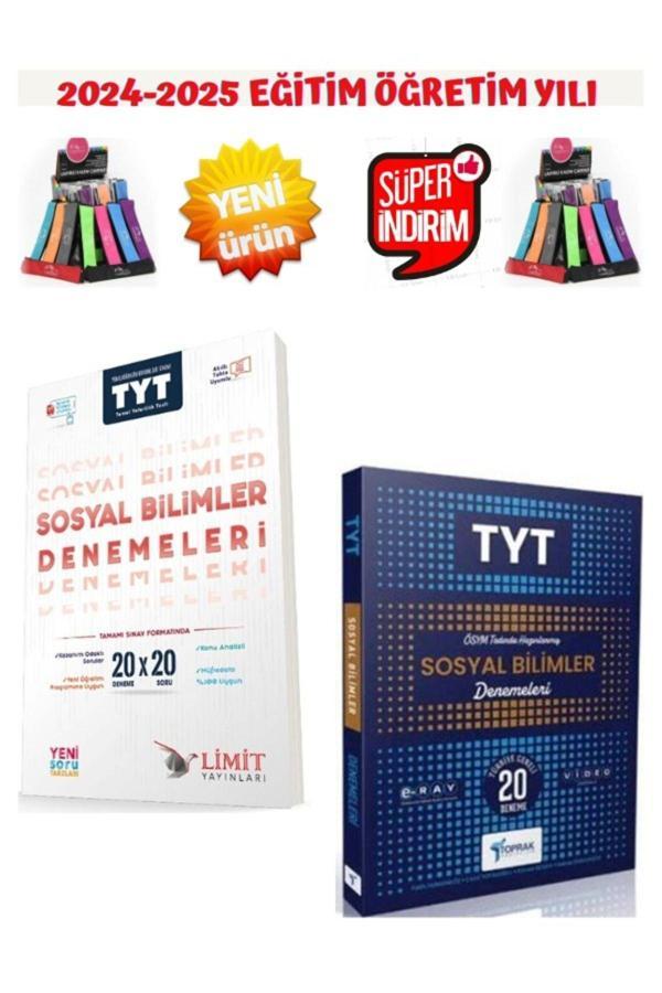 Limit 2025 Tyt Sosyal Bilimler 20x20 Deneme+Toprak 2025 Tyt Sosyal 20 Deneme+Kalemlik - Limit Yayınları - Image 1