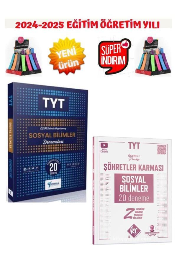 Toprak Tyt 2025 Sosyal Deneme+Kr Şöhretler Karması Tyt Sosyal 20 Deneme+Kalemlik - Toprak Yayınları - Image 1