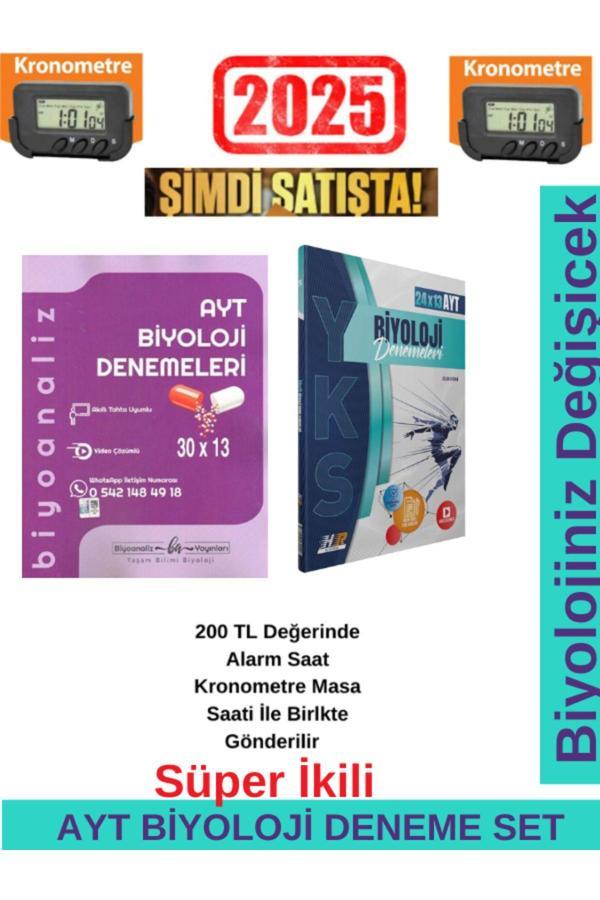 Biyoanaliz 2025 AYT Biyoloji 30x13 Denemeleri+Hız ve Renk Ayt Biyoloji 24x13 Branş Deneme+Kronometre - Biyoanaliz Yayınları - Image 1