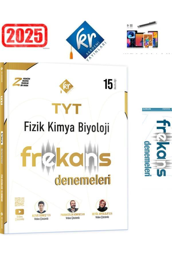 TYT Fizik Kimya Biyoloji FKB 15'li Frekans Denemeleri+Dokunmatik Kalem kr - KR Akademi - Image 1