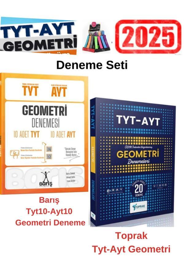 Barış 2025 Tyt-Ayt Geometri Tyt10-Ayt10 Deneme-Toprak Geometri 10x24 Deneme Seti+Kalemlik - Barış Çelenk - Image 1