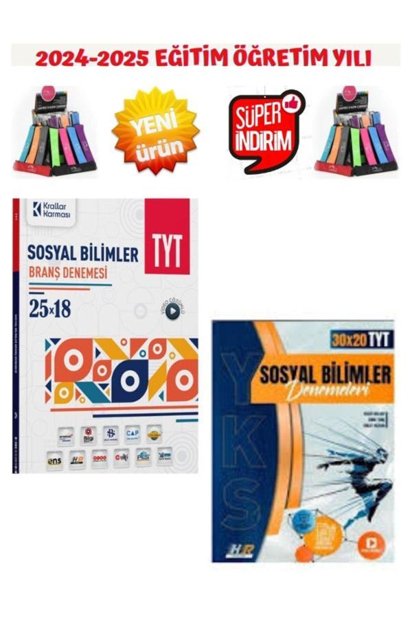 2025 Tyt Sosyal Bilimler 30x20 Deneme+Krallar Karması 2025 Tyt Sosyal 25x18 Deneme+Kalemlik - Hız ve Renk Yayınları - Image 1