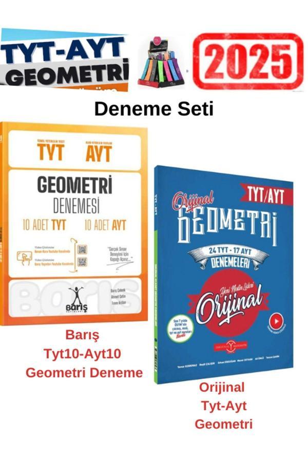 Barış 2025 Tyt-Ayt Geometri Tyt10-Ayt10 Deneme-Orijinal Geometri Tyt 24-Ayt14 Deneme Seti+Kalemlik - Barış Çelenk - Image 1