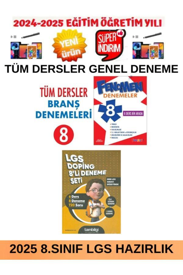 2025 8.Sınıf Tüm Dersler 6 Kitap Deneme+Tam Bilgi Tüm Dersler Lgs Doping 8 Deneme Seti - Altın Karma Yayınları - Image 1